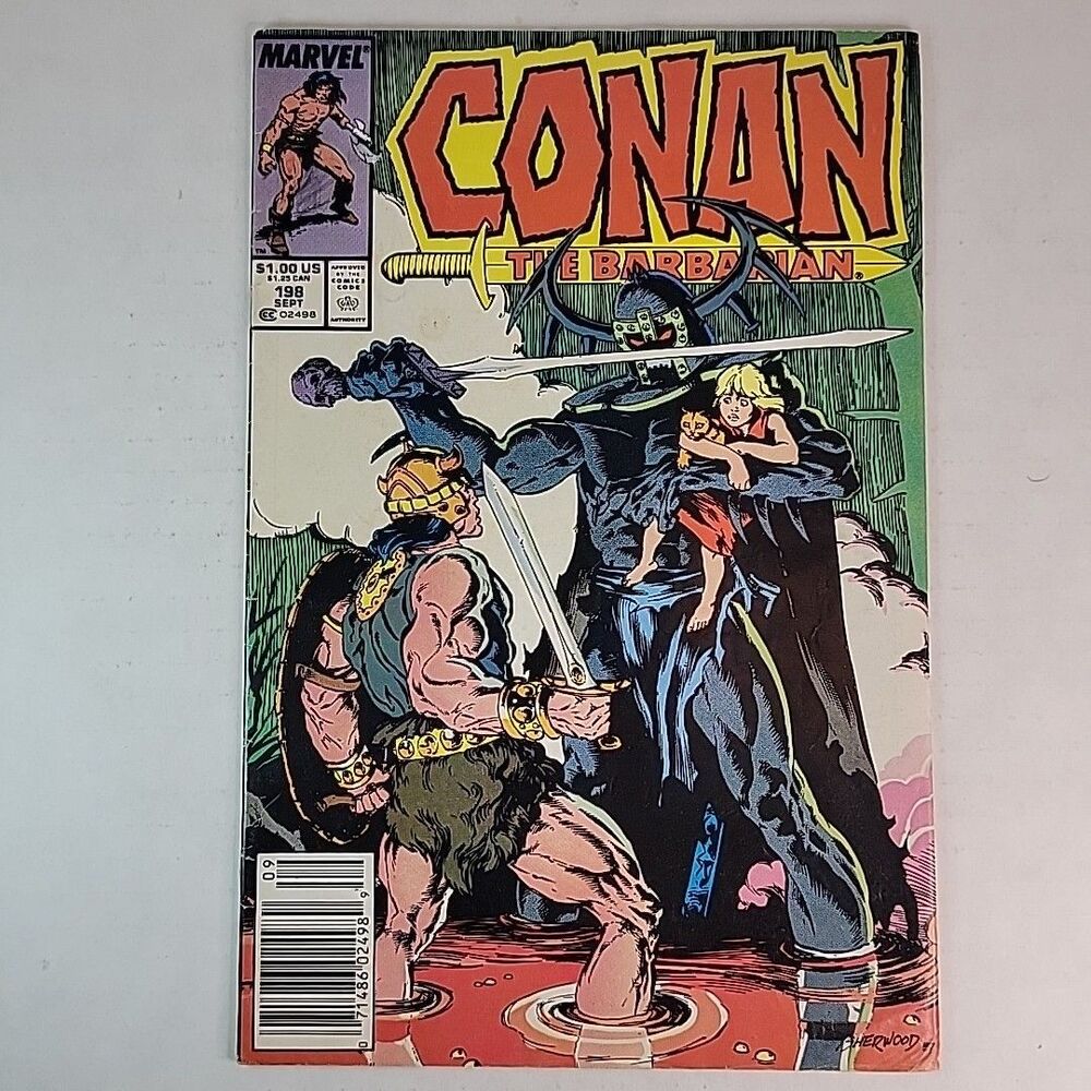 Conan the Barbarian #198 Newsstand - 1970 series Marvel comics VF minus Vintage